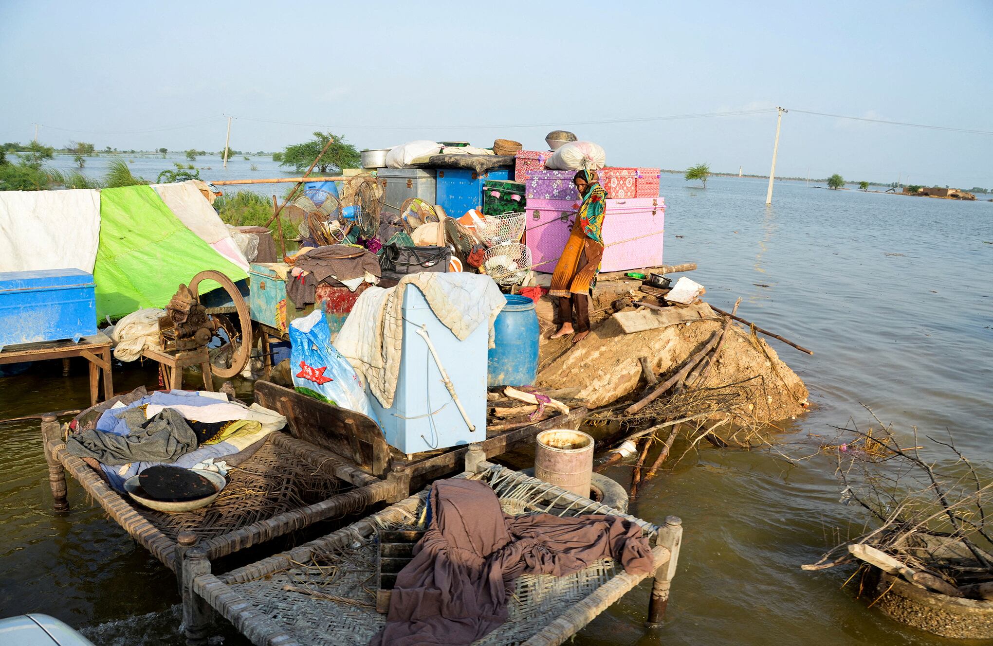 En imágenes : Millones de desplazados por las inundaciones en Pakistán causan estragos