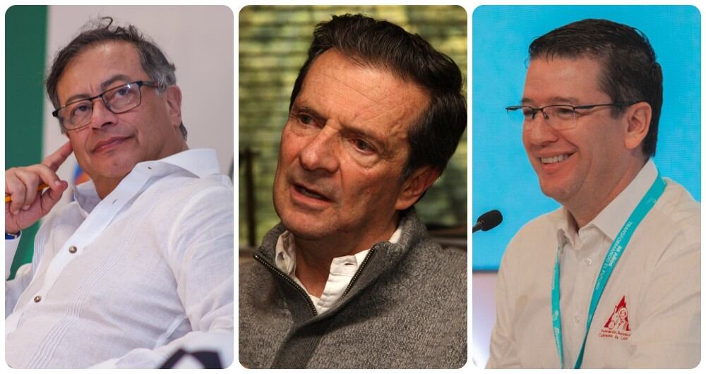 Gustavo Petro, Fernando Londoño y Germán Bahamón.
