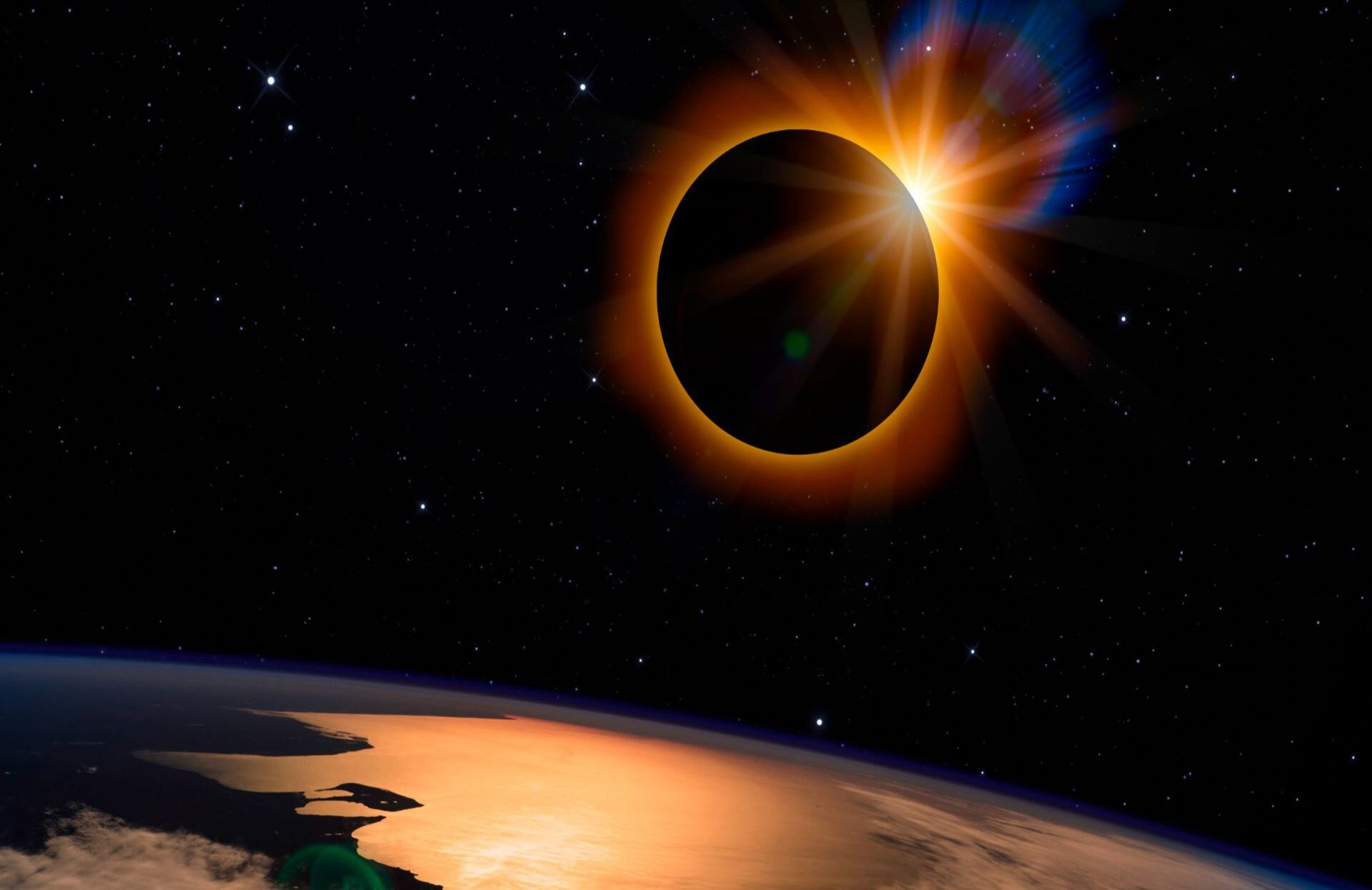 Un eclipse solar anular ocurre cuando la Luna se coloca entre la Tierra y el Sol, pero no lo cubre por completo.