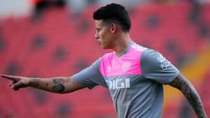 James Rodríguez con la camiseta del Rayo Vallecano.