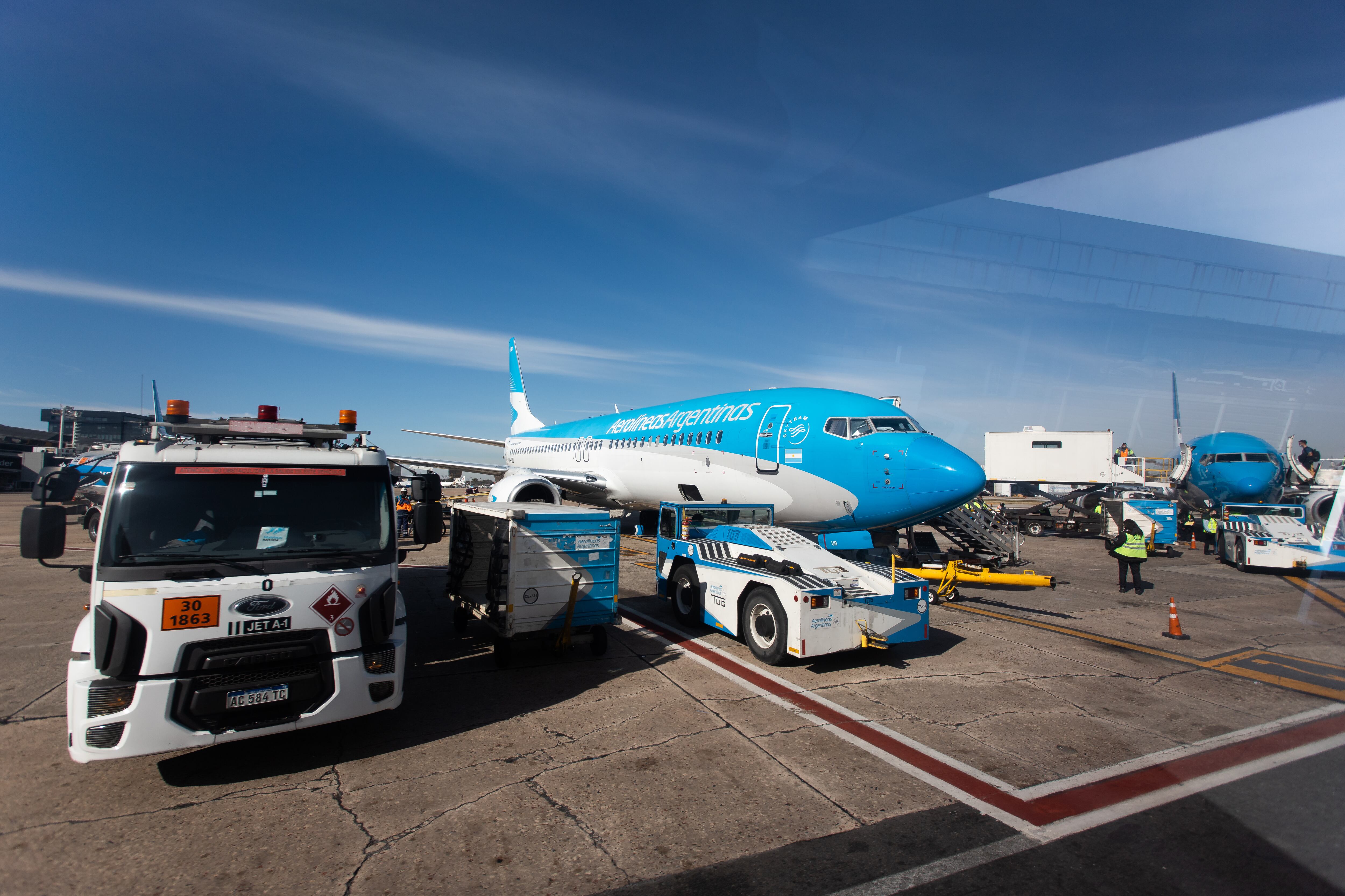 Aerolíneas Argentinas es la línea nacional de vuelos en ese país