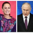 Claudia Sheinbaum, Vladimir Putin y Nicolás Maduro.