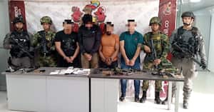 Estos son los presuntos integrantes de las disidencias de las Farc capturados en el Meta.