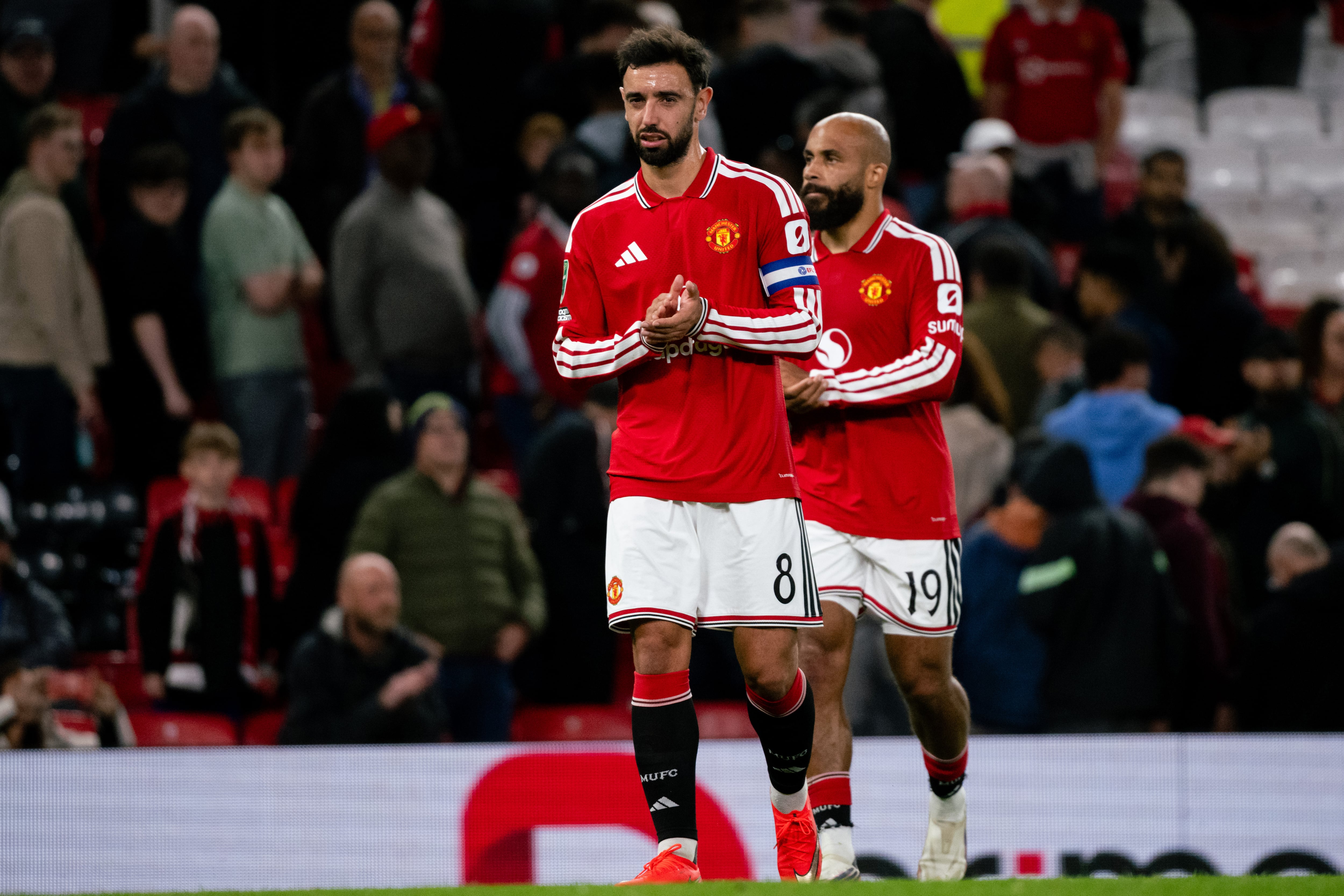 Bruno Fernandes y Bryan Mbeumo