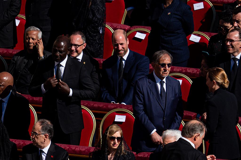 Prince William of Wales arrives for the late Pope Francis' funeral ceremony at St. Peter's Square in The Vatican on April 26, 2025. (Photo by Massimo Valicchia/NurPhoto via Getty Images)