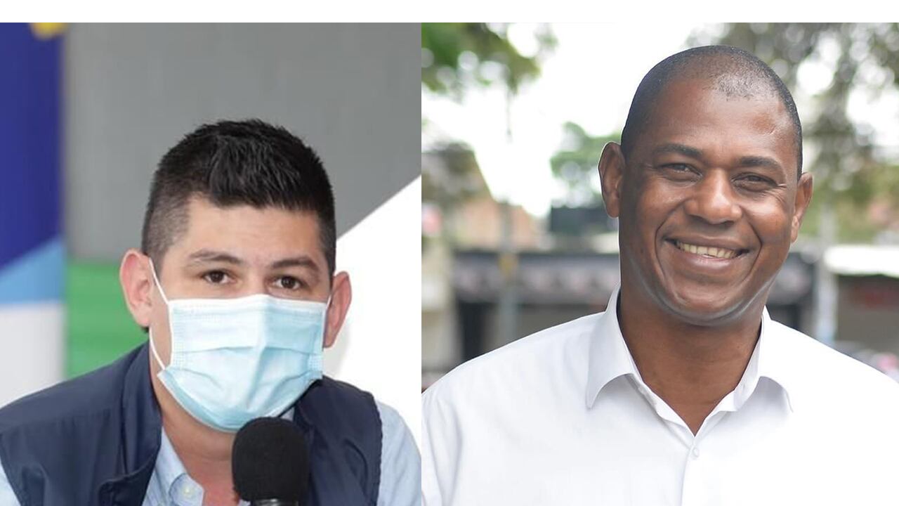 James Agudelo (izq) y Danis Rentería son dos de los funcionarios públicos en cali que se unirían a la campaña de Gustavo Petro.