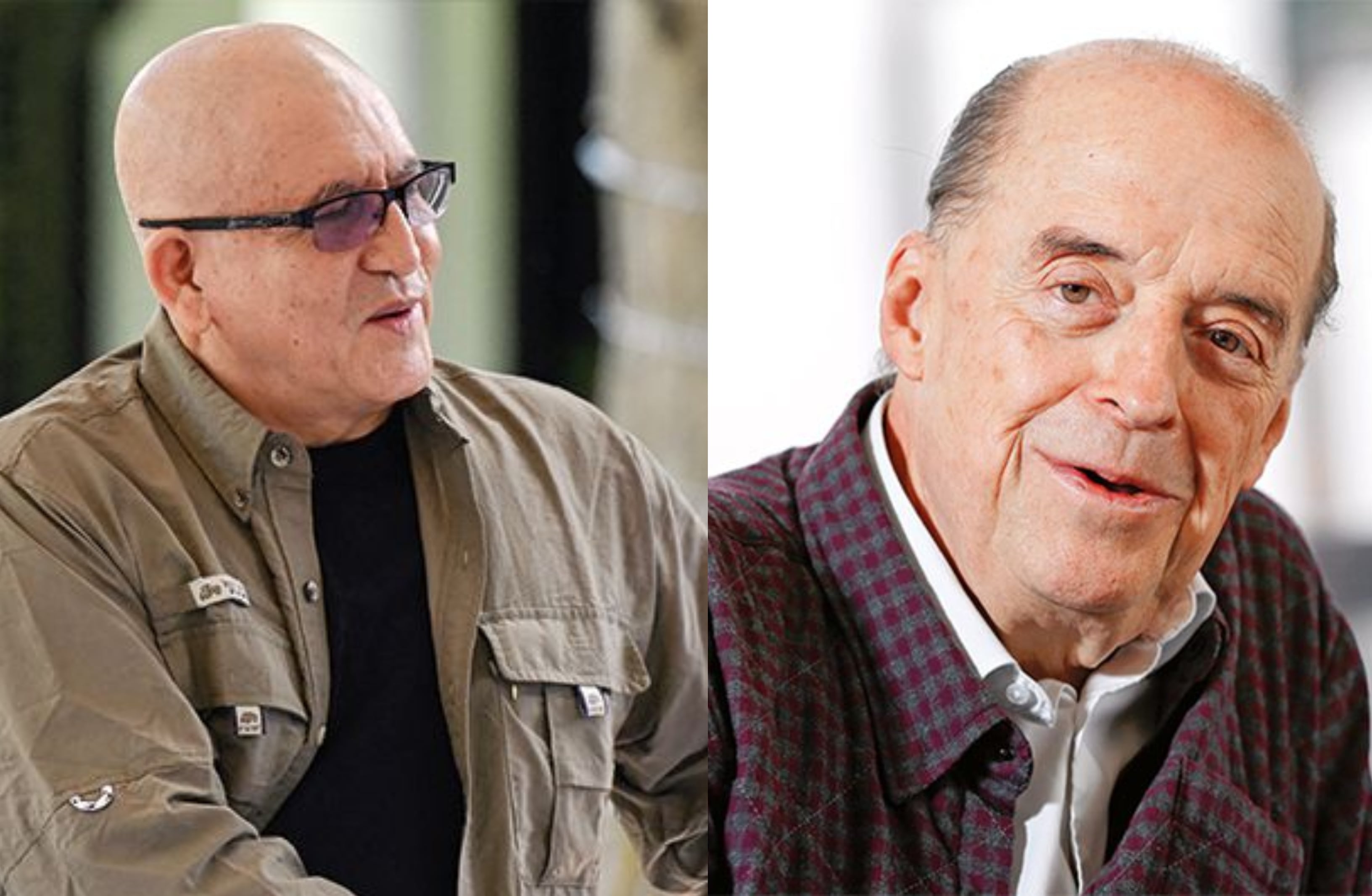 Antonio García, comandante del ELN, y el canciller Álvaro Leyva.