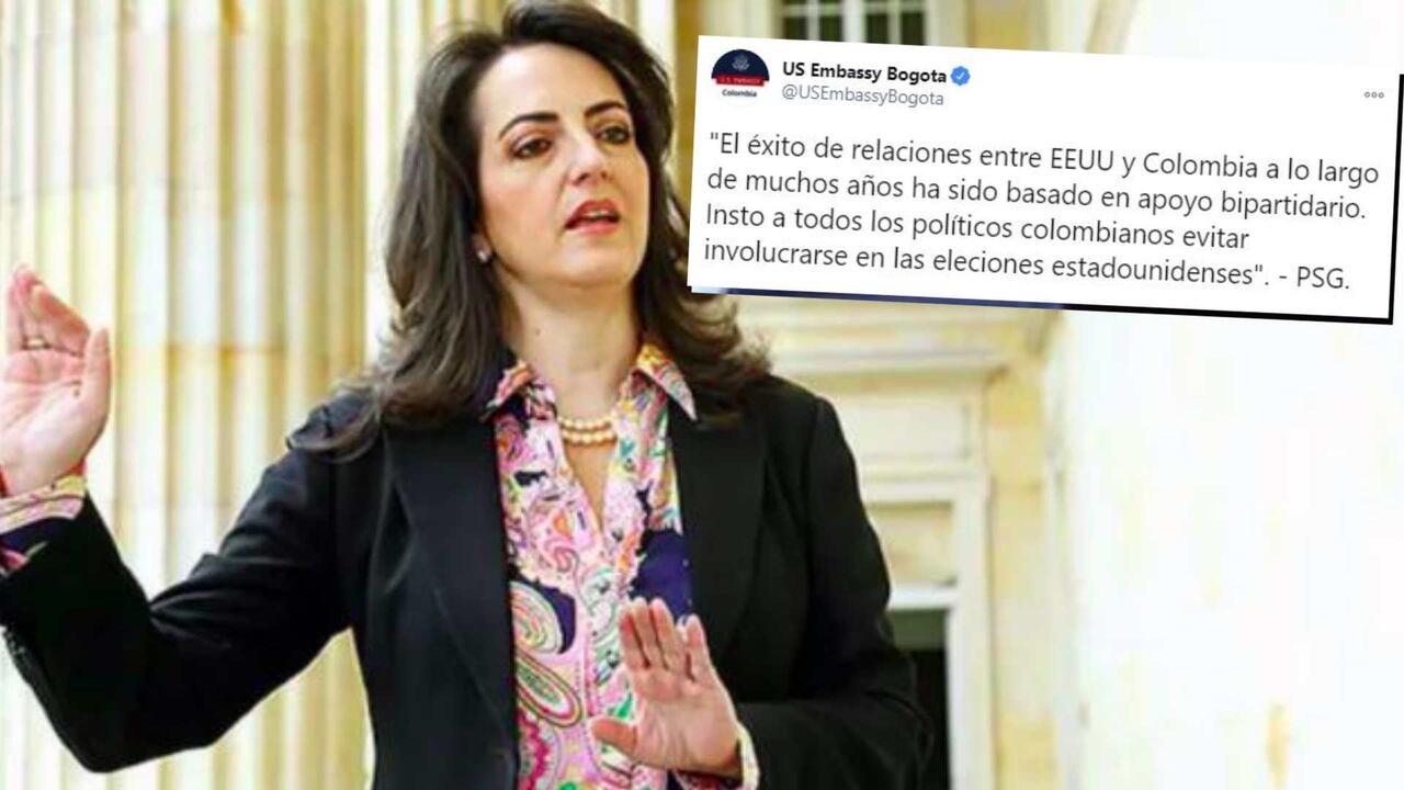 María Fernanda Cabal responde al polémico trino del embajador de EE.UU.