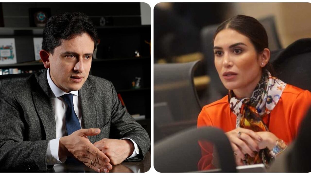 Luis Carlos Reyes, exdirector de la Dian y Saray Robayo, representante a la Cámara.