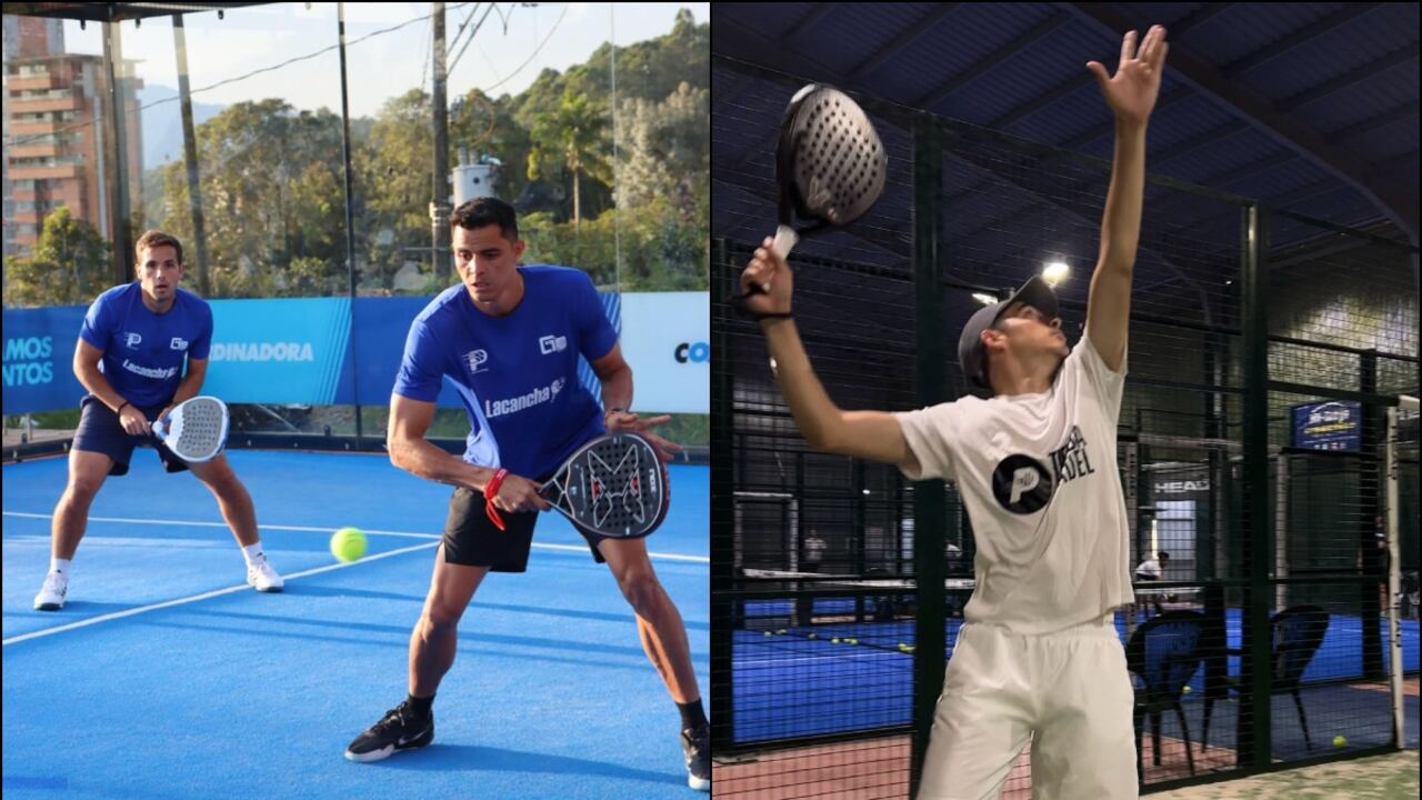 Gio Moreno y Tomás Roldán, padelistas destacados en Colombia.