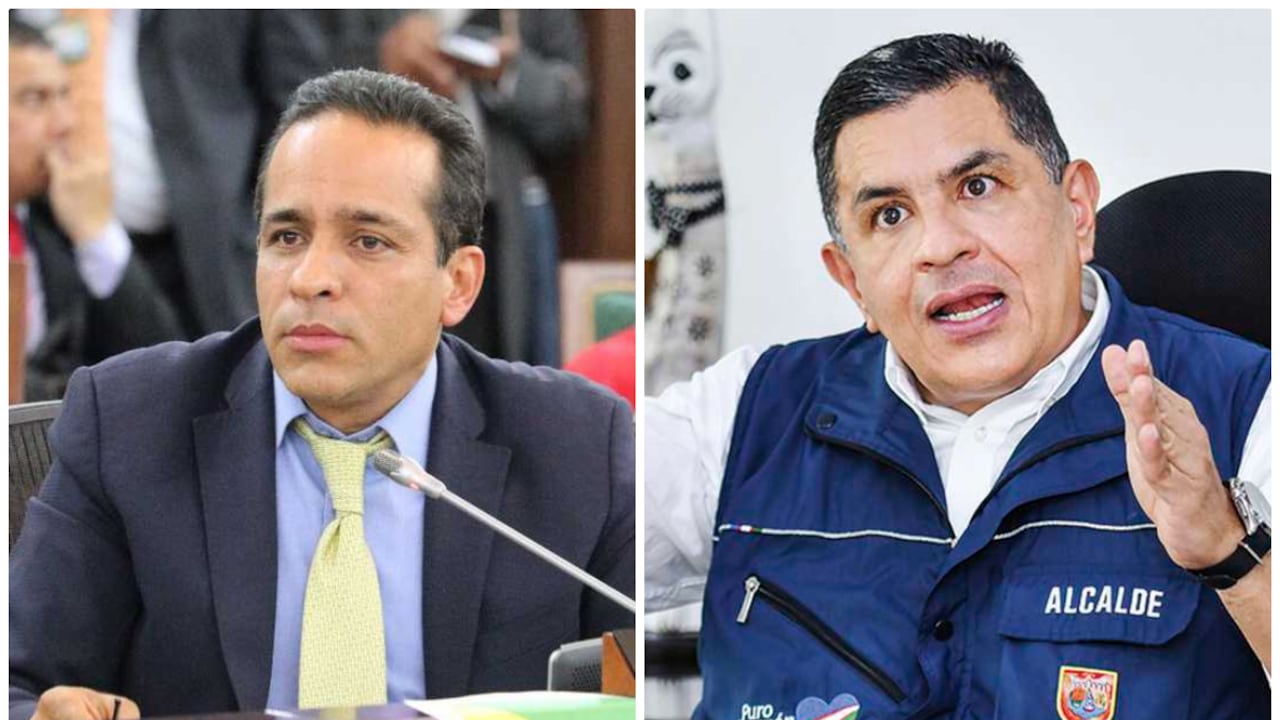 El senador Alexander López y el alcalde de Cali, Jorge Iván Ospina.