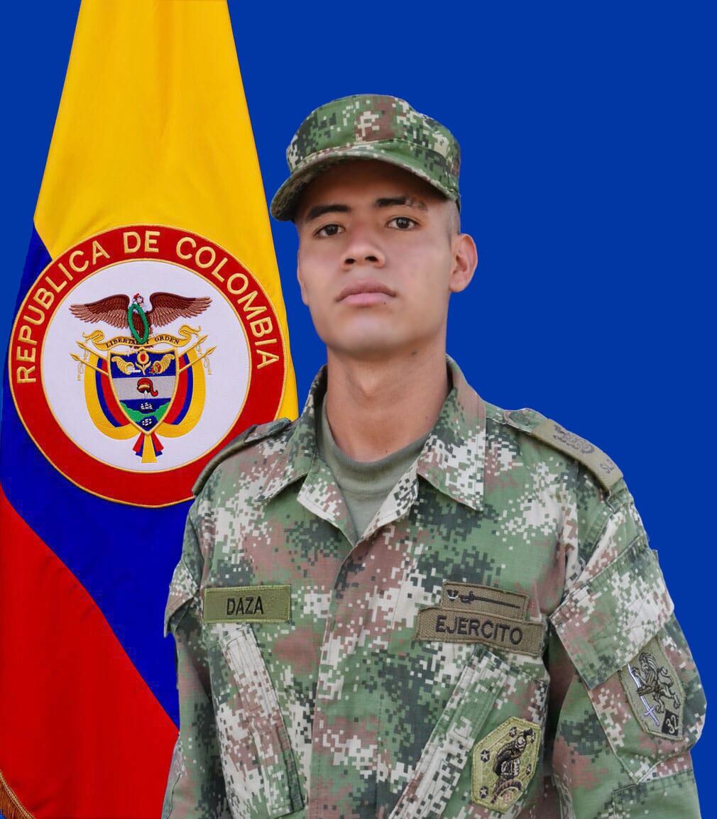Juan David Daza Daza, militar asesinado en Frontino, Antioquia.