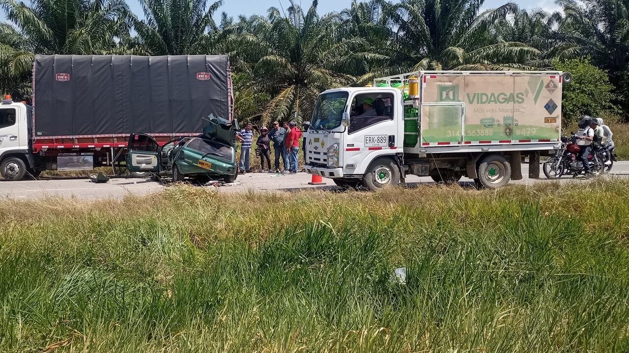 El siniestro ocurrió en la vía que comunica a San Alberto con San Martín, en el sur del Cesar.