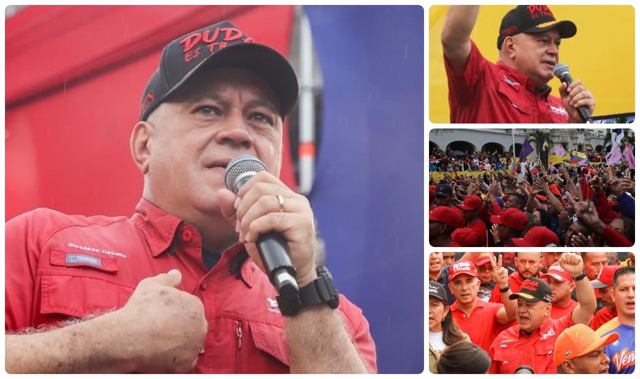 Diosdado Cabello en marcha por liberación de Nicolás Maduro
