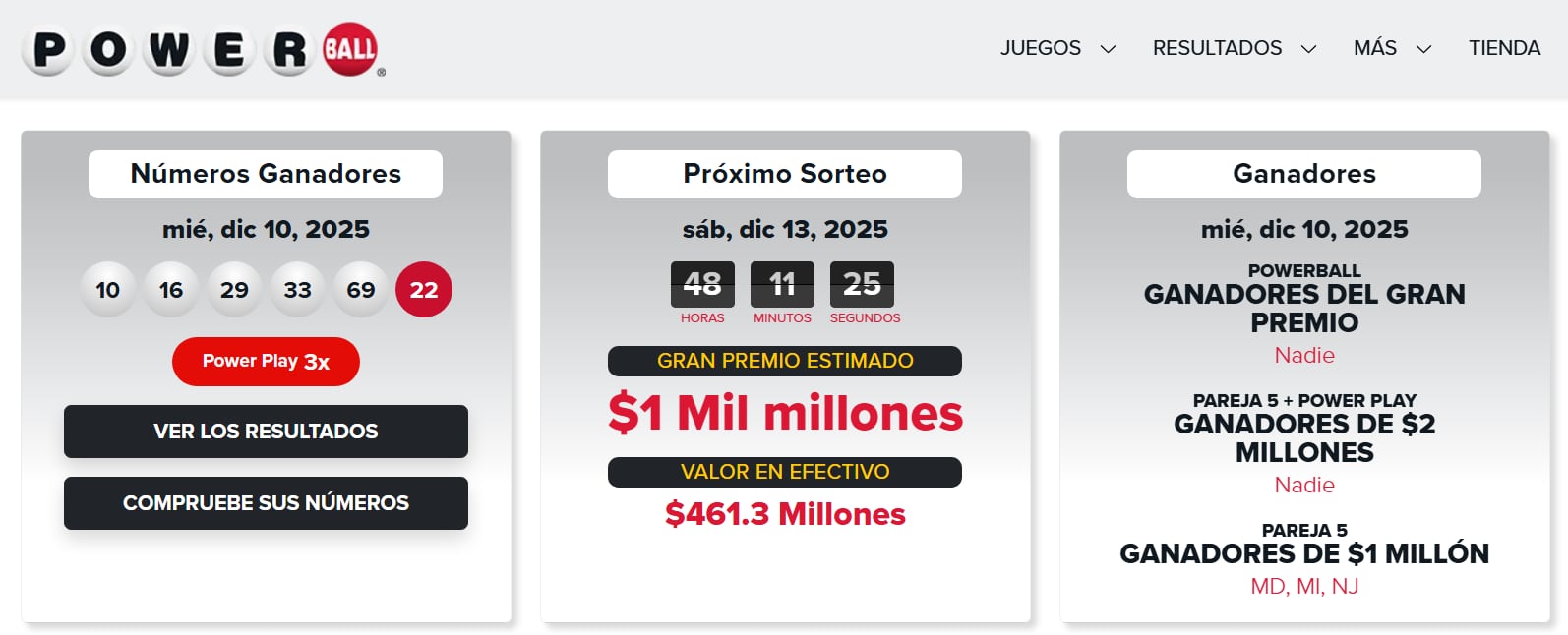 El bote alcanzó su nivel actual gracias a una racha sin ganador que se extendió hasta el sorteo del 10 de diciembre.