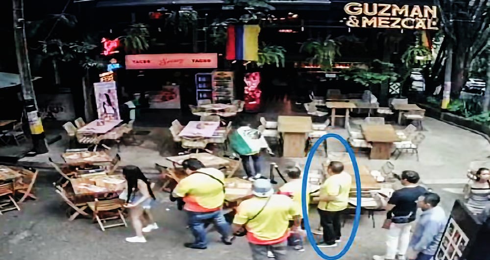 El sitio donde fue asesinado un empresario mexicano.