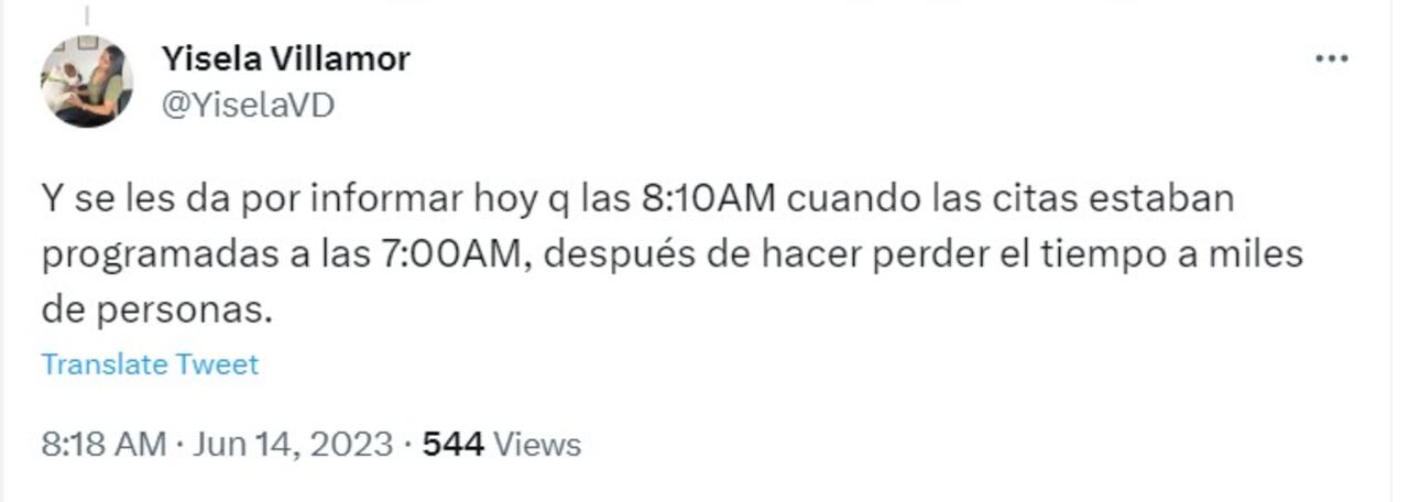 Captura de pantalla de tweets ciudadanos por caos en secretaría de movilidad