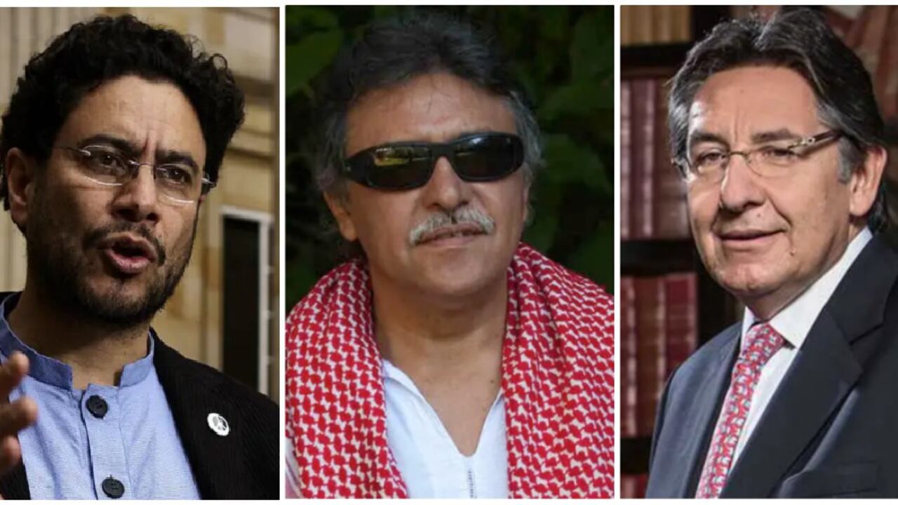 Iván Cepeda, Néstor Humberto y Jesús Santrich