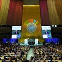 El secretario general de la ONU, Antonio Guterres, pronuncia un discurso durante un foro, el 18 de septiembre de 2023, en la sede de la ONU. (AP Foto/Richard Drew)