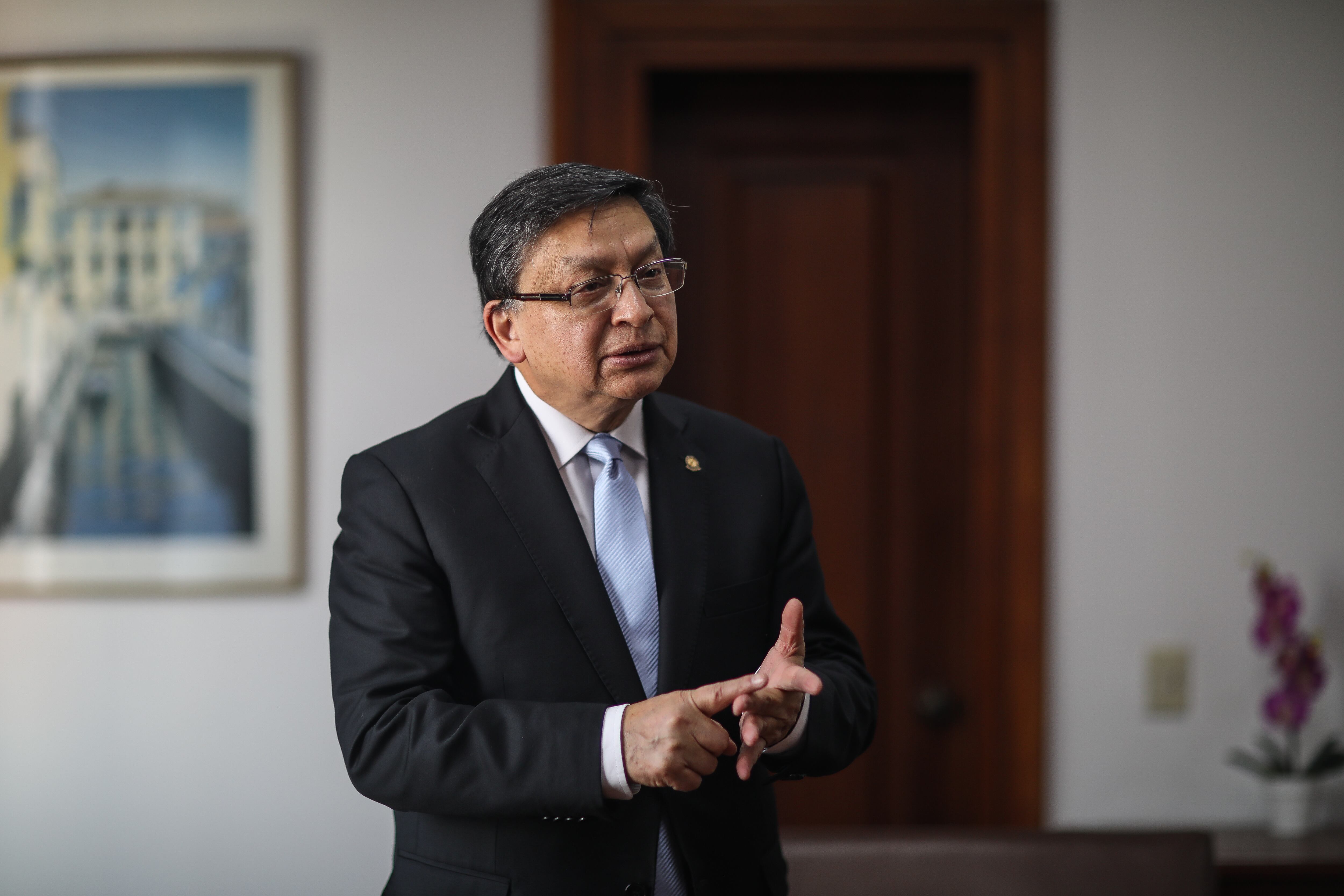 Presidente de la Corte Constitucional, magistrado Jorge Enrique Ibáñez Najar