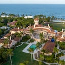 CORRECTS DAY OF WEEK TO WEDNESDAY, NOT TUESDAY - An aerial view of President Donald Trump's Mar-a-Lago estate is pictured, Wednesday, Aug. 10, 2022, in Palm Beach, Fla. (AP Photo/Steve Helber)