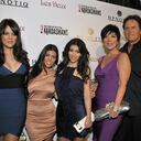 HOLLYWOOD - MARCH 19: (L-R) Television personalities Khloe Kardashian, Kourtney Kardashian and Kim Kardashian, Kris Jenner, and Olympic gold medalist Bruce Jenner attend the season two launch of 'Keeping Up With The Kardashians' at Les Deux on March 19, 2008 in Hollywood, California. (Photo by Charley Gallay/Getty Images) (Photo by Charley Gallay / Getty Images North America / Getty Images via AFP)