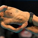 Sebastian Morales Mendoza of Colombia competes in men's diving 3m springboard semifinal at the Tokyo Aquatics Centre at the 2020 Summer Olympics, Tuesday, Aug. 3, 2021, in Tokyo, Japan. (AP Photo/Dmitri Lovetsky)