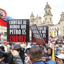 Marchas de la oposición en contra del Gobierno en la plaza de Bolívar