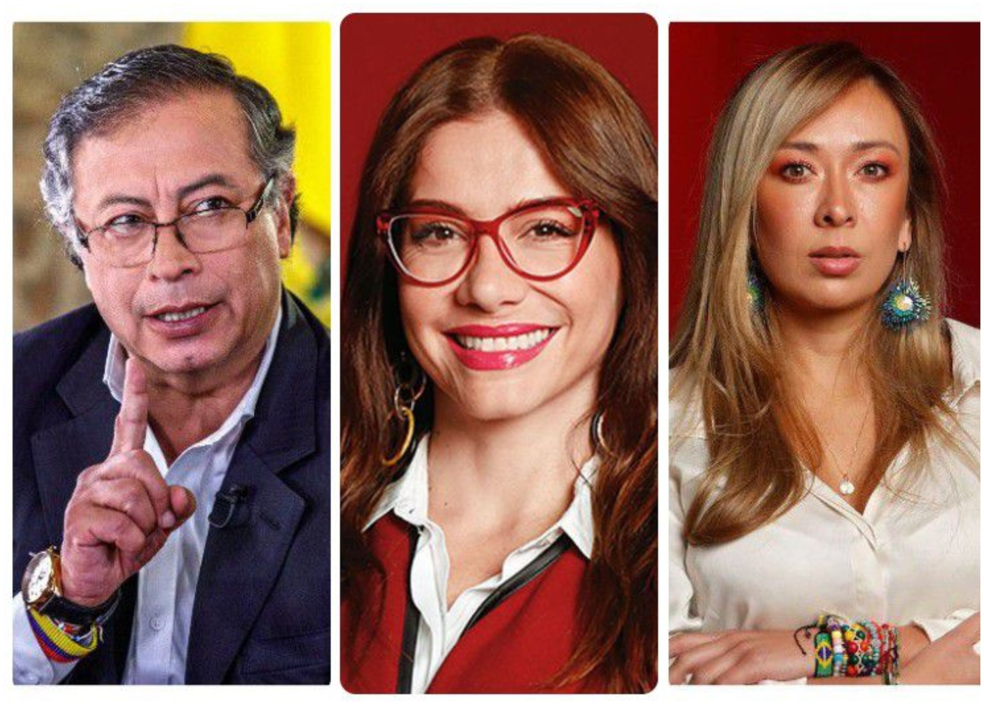 Gustavo Petro, Catherine Juvinao y Katherine Miranda