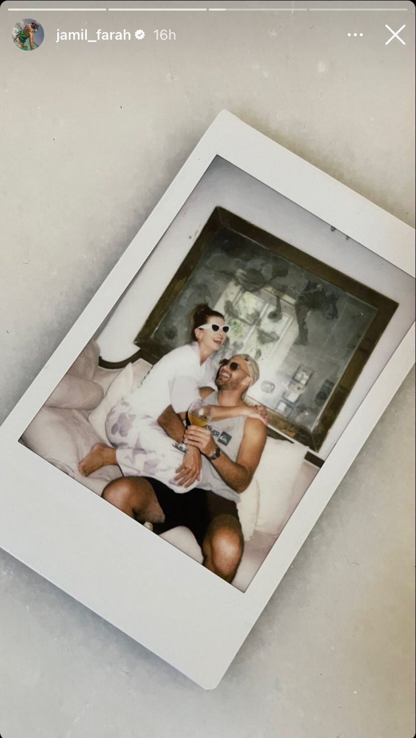 La pareja estuvo muy feliz en la celebración por el cumpleaños de la presentadora.