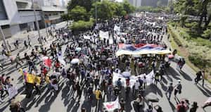 Paro Nacional en Medellín. Foto: Julián Roldán.