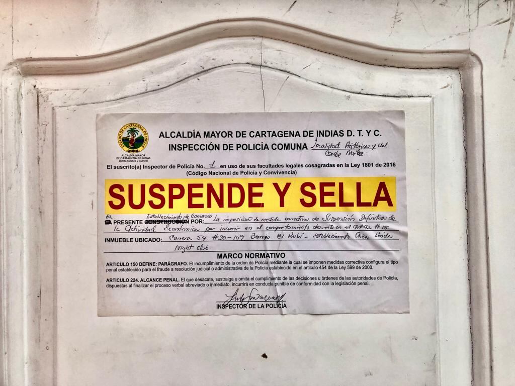 Cierre de Chica Linda en Cartagena