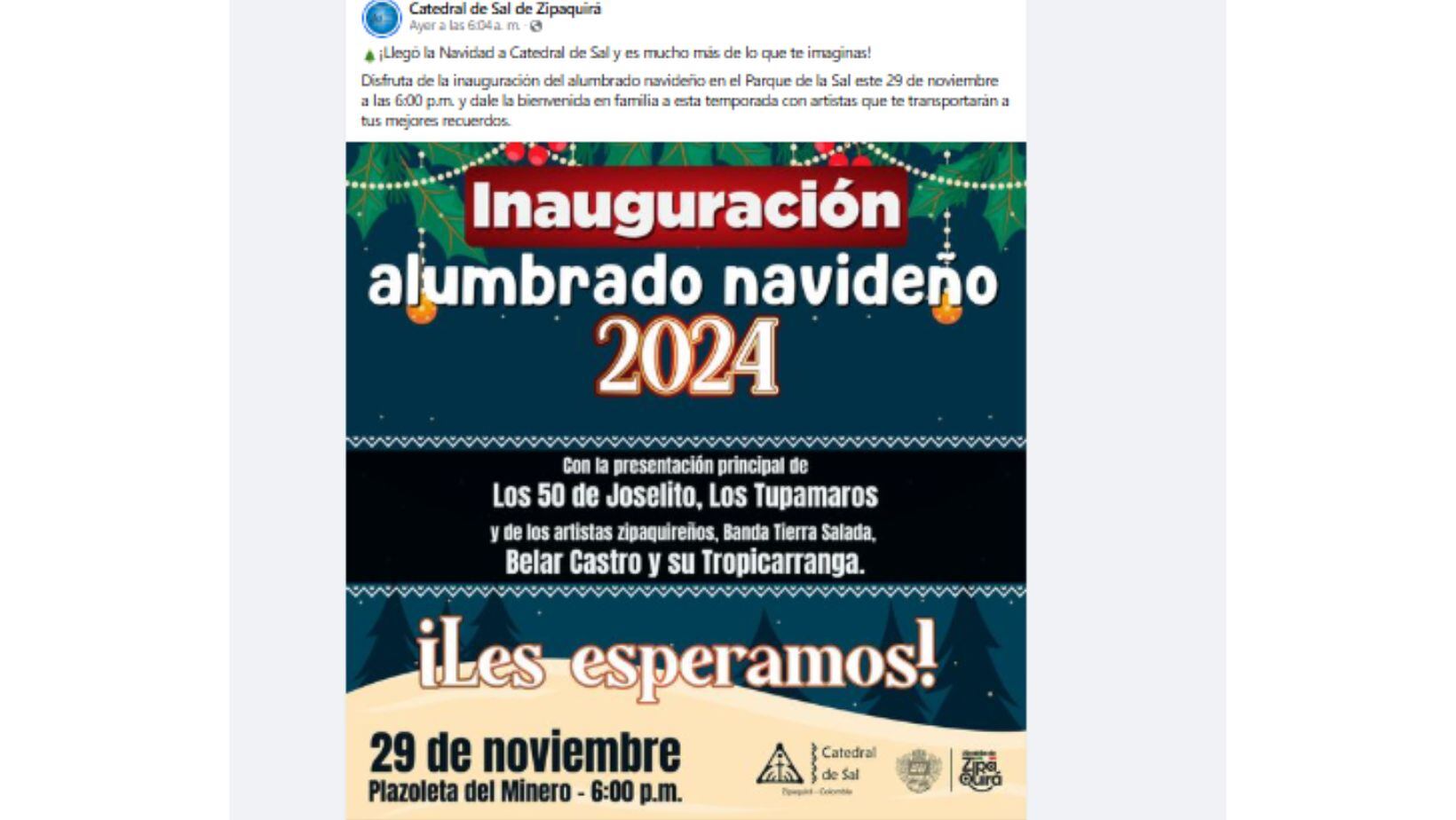 Se enciende la Navidad en la Catedral de Sal de Zipaquirá: viva la magia de estas fiestas a 180 metros sobre tierra