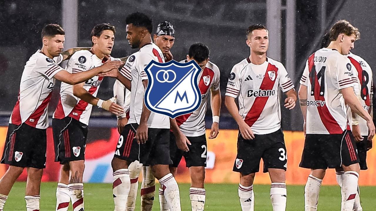 Jugadores de River Plate durante la semifinal de la Copa Argentina ante Independiente Rivadavia.