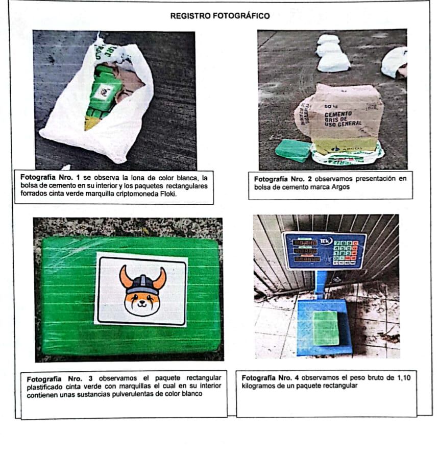 Cargamento de cocaína incautado con el sello de una famosa criptomoneda.