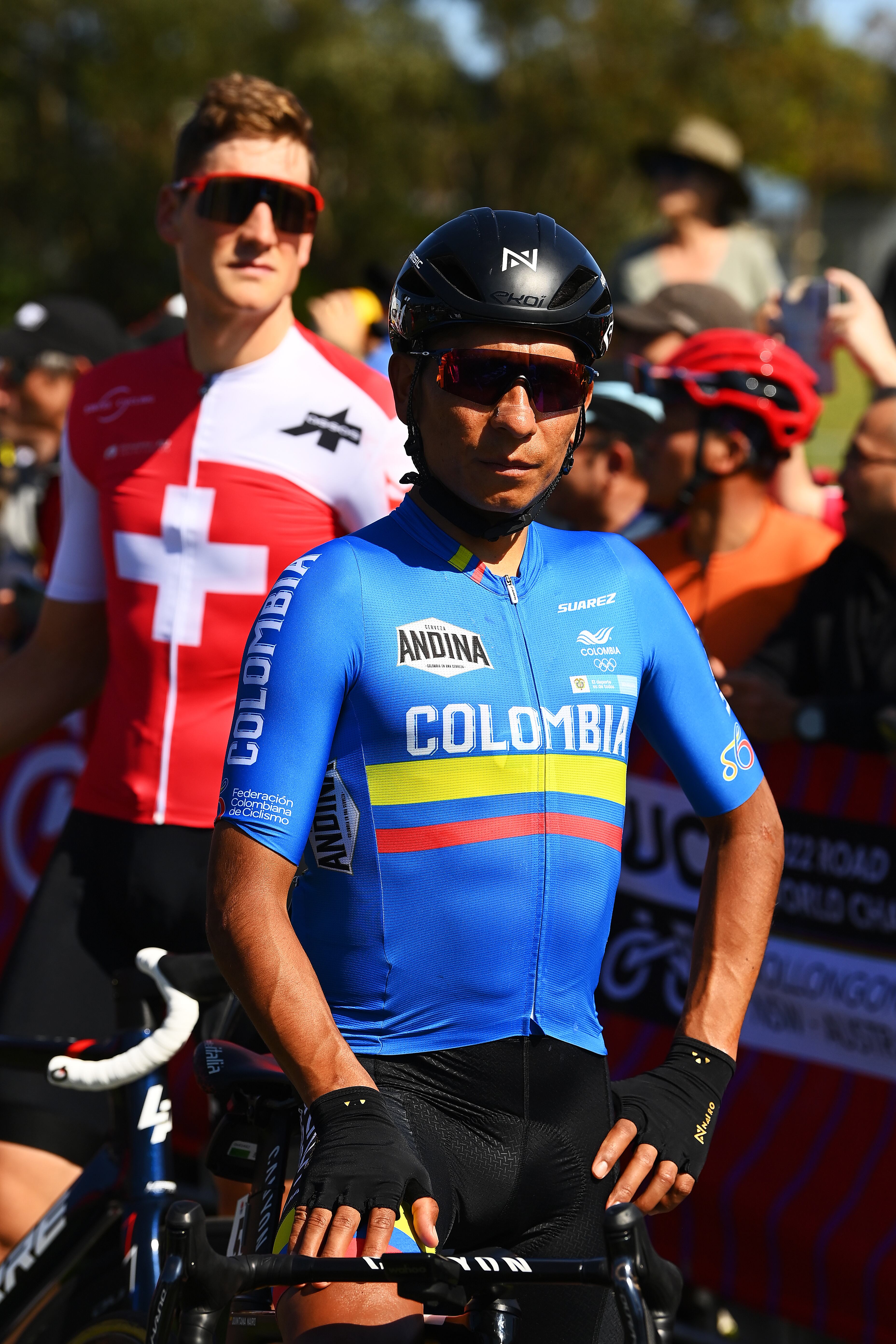 Nairo Quintana en competencia con Colombia