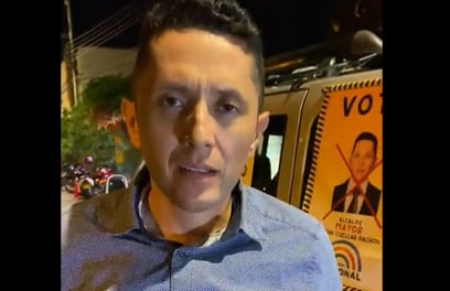 Mayor (R) Edison Cuellar, candidato a la alcaldía de Girardot. Tomado de: @SANTAMARIAURIBE