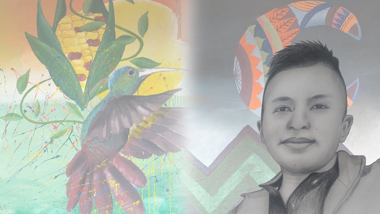 Dos pinturas de Dumar Mestizo y un retrato firmado por uno de sus compañeros