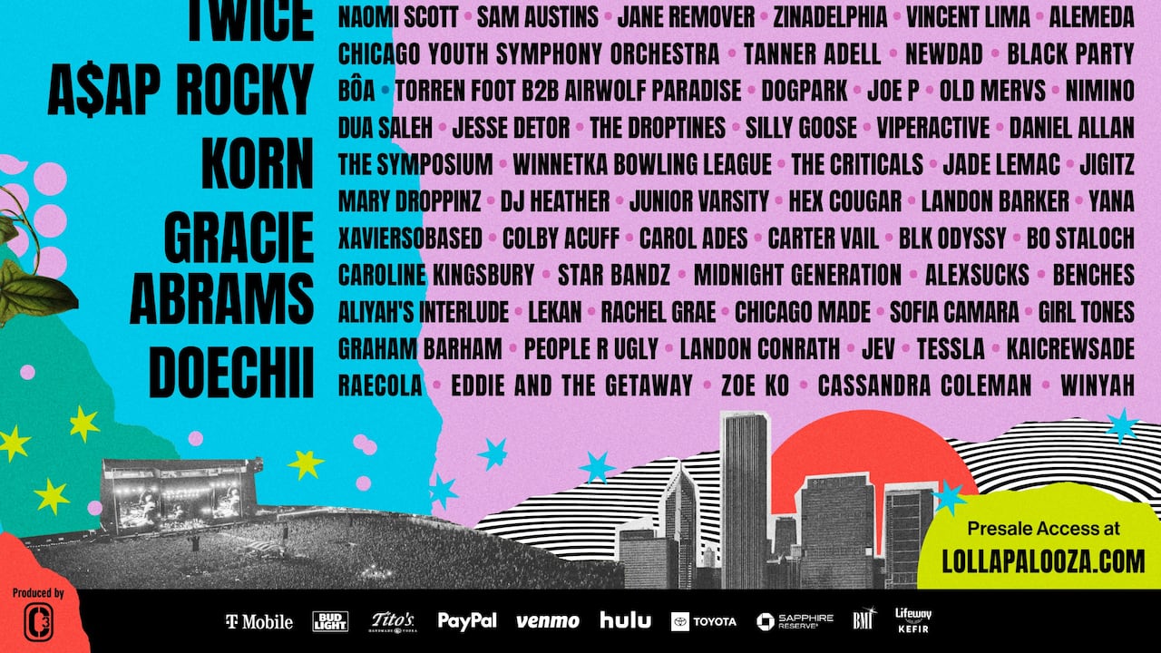 Line up del Lollapalooza Chicago 2025