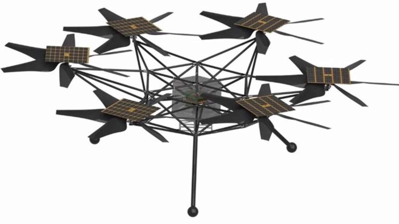 La NASA presenta nuevo diseño de helicóptero marciano con seis rotores.