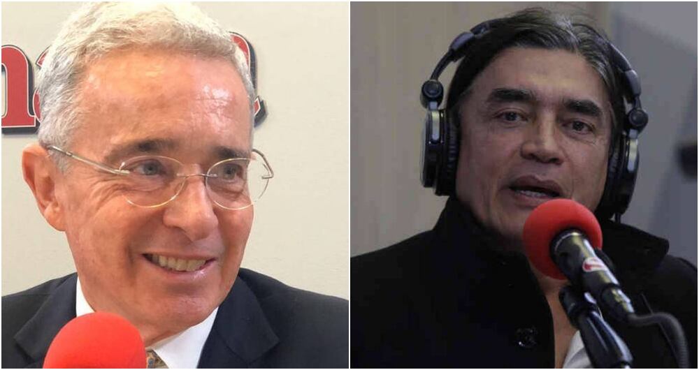 El expresidente Álvaro Uribe y el senador Gustavo Bolívar