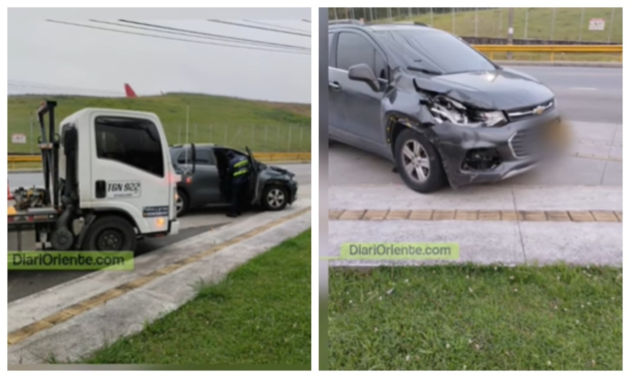 Así quedó el vehículo de Harlen Castillo, arquero de Nacional