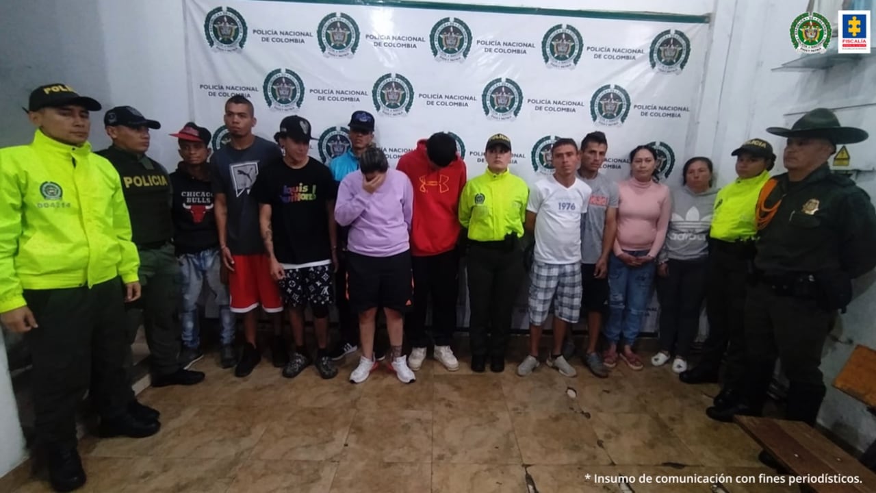 En el departamento de Risaralda fueron desmanteladas ocho organizaciones delictivas