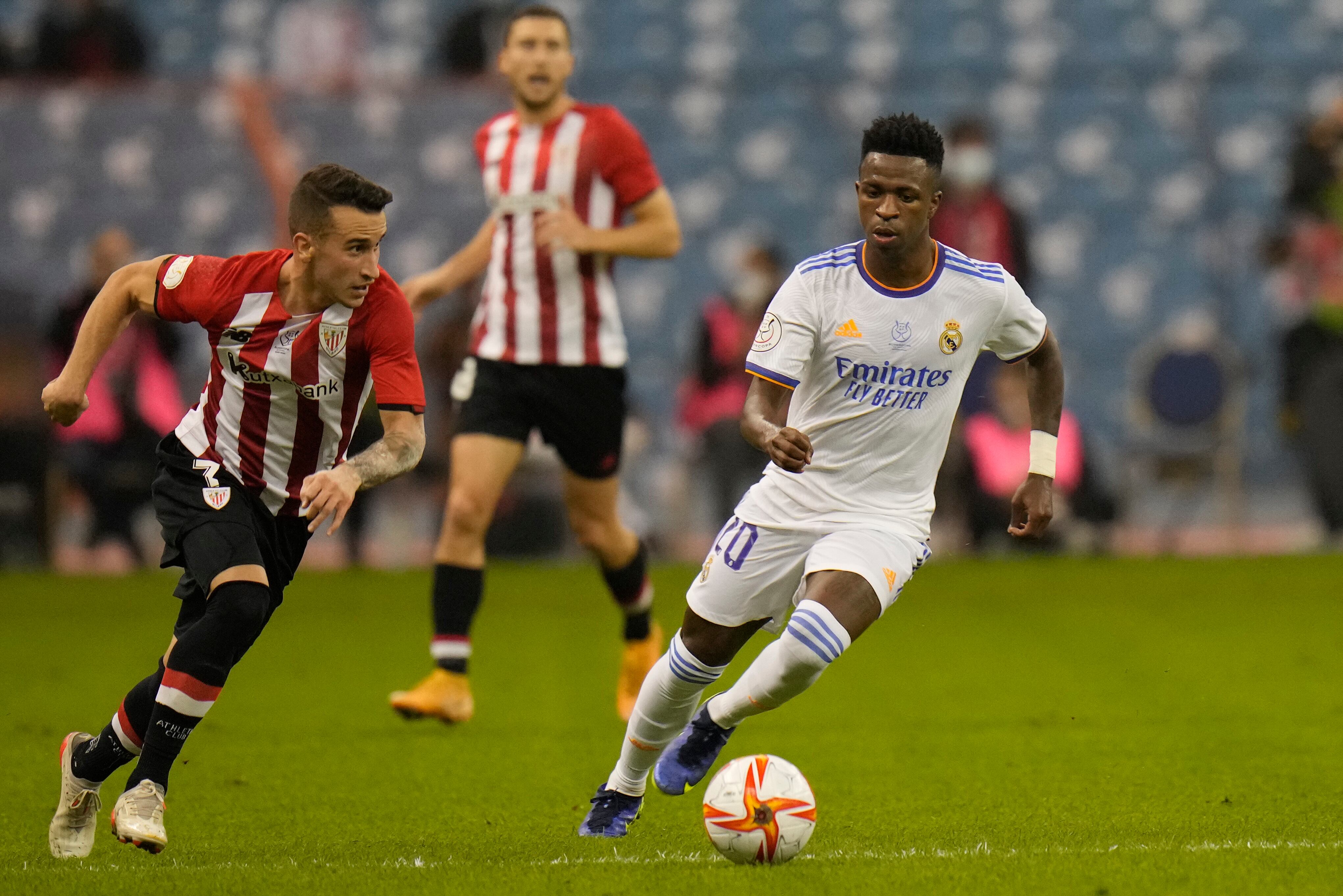 Vinicius Junior fue uno de los más incisivos del Madrid para buscar el gol.