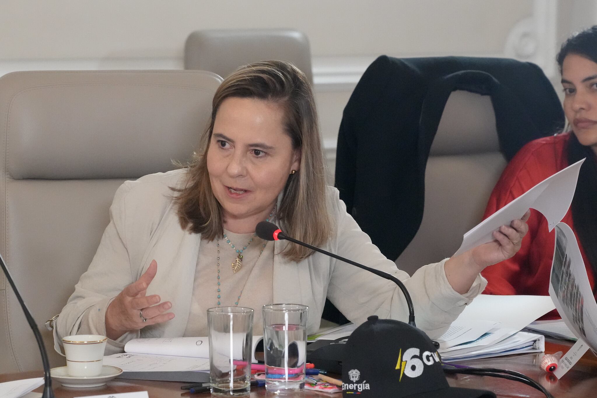 Helga Rivas, ministra de Vivienda, en el consejo de ministros del 21 de octubre de 2025, en Bogotá