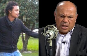 De izquierda a derecha: Luis Andrés Colmenares y su papá Luis Alonso Colmenares.