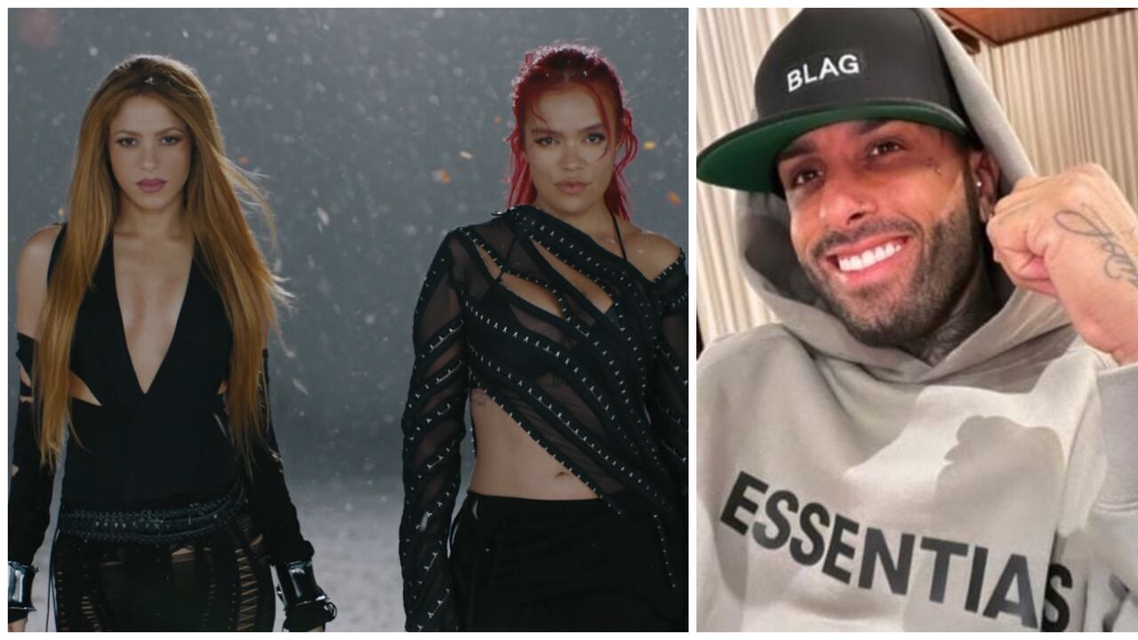Nicky Jam reacciona a la canción TQG de Shakira y Karol G.