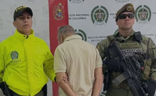 Alias Gustavo, extraditable capturado por la Policía.
