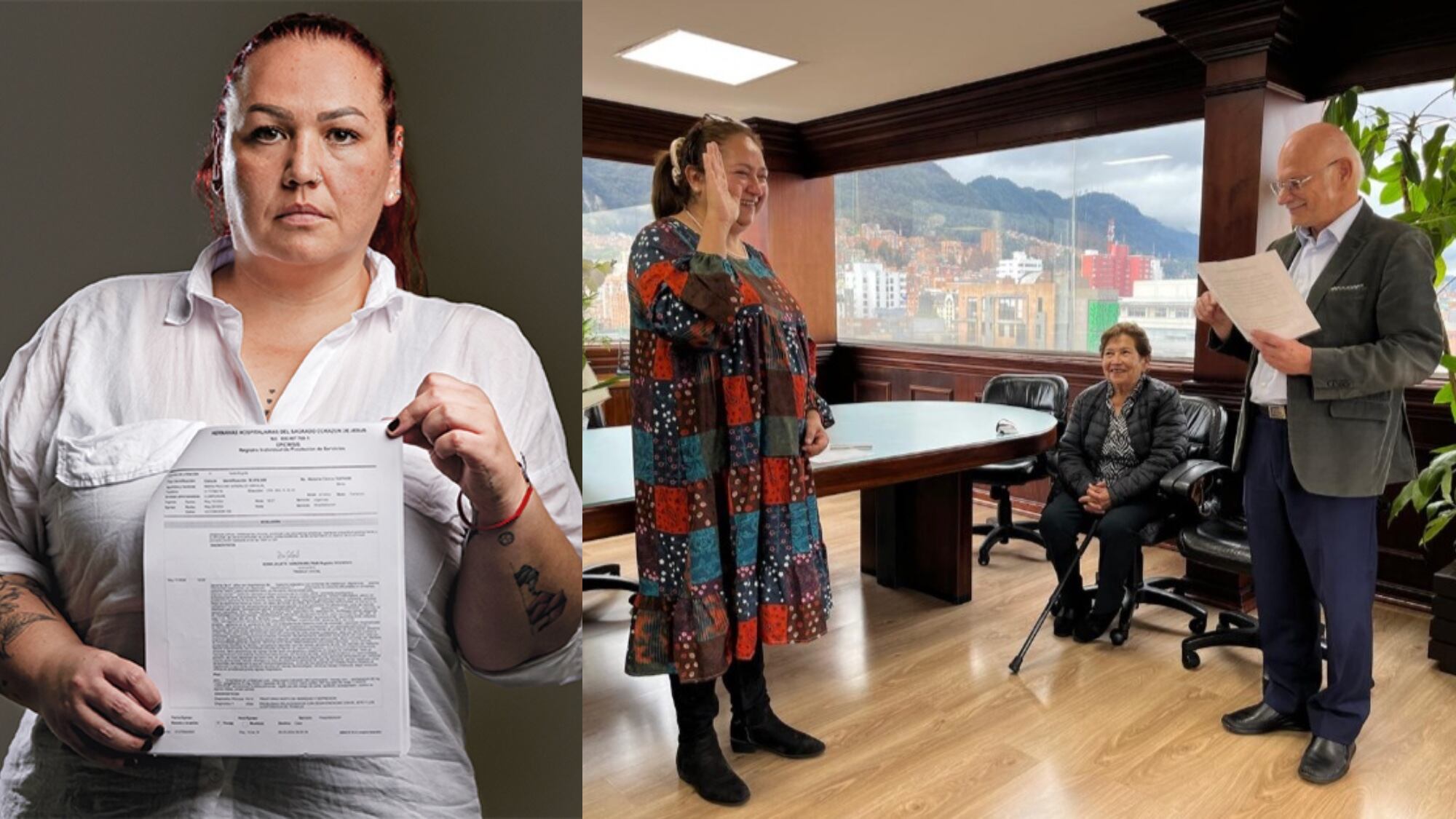 María Paulina González y Alba Rocío Jiménez, directora de Alimentos y Bebidas del Invima.