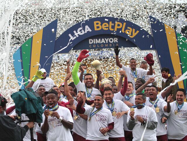 La Liga BetPlay 2021-l fue la última que se jugó con formato plyaoffs. Tolima fue el campeón.